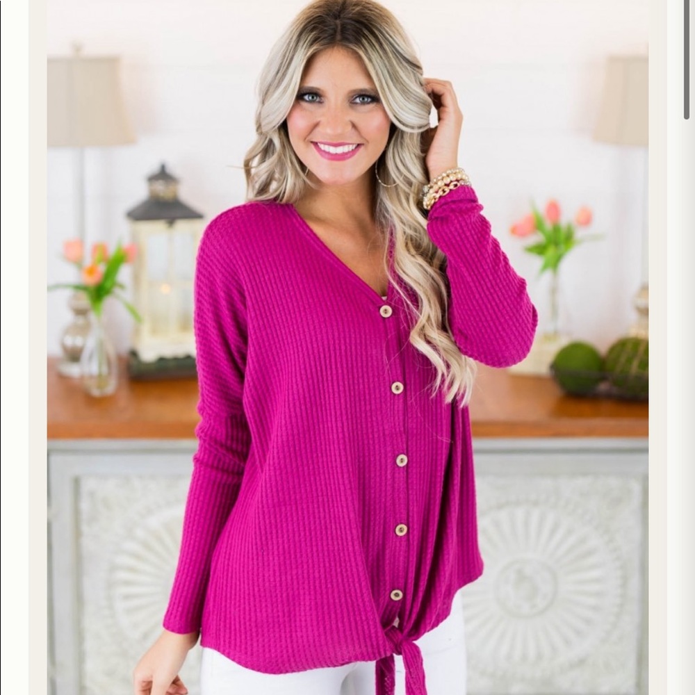 Waffle Knit Top
